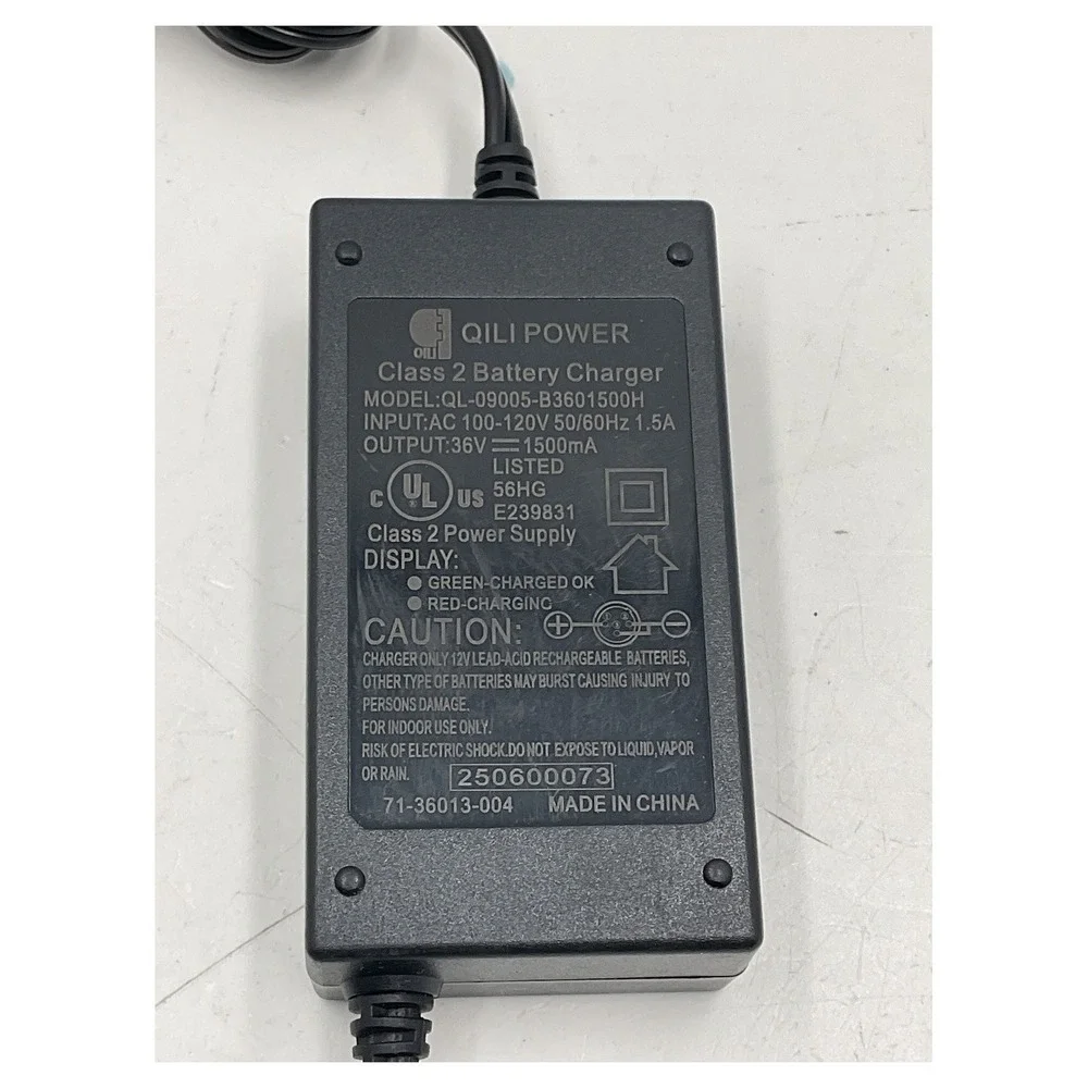 Qili Power 36V Battery Charger 3-Pin XLR New